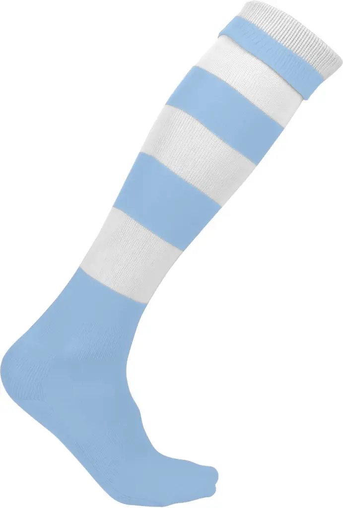Gestreepte Sportsokken, sporty sky blue / white — productfoto 10