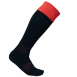 Tweekleurige sportsokken, black / sporty red — productfoto 2