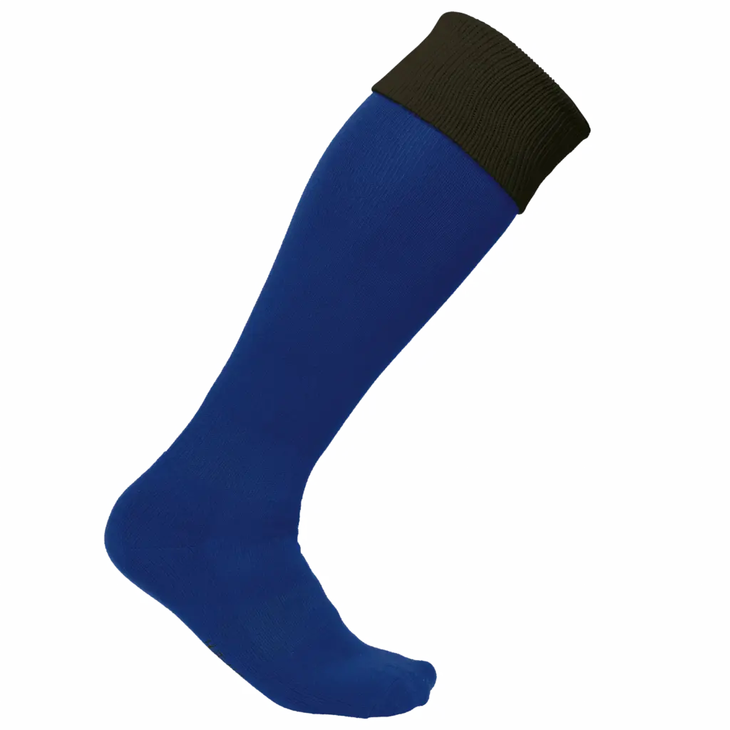 Tweekleurige sportsokken, dark royal blue / black — productfoto 5