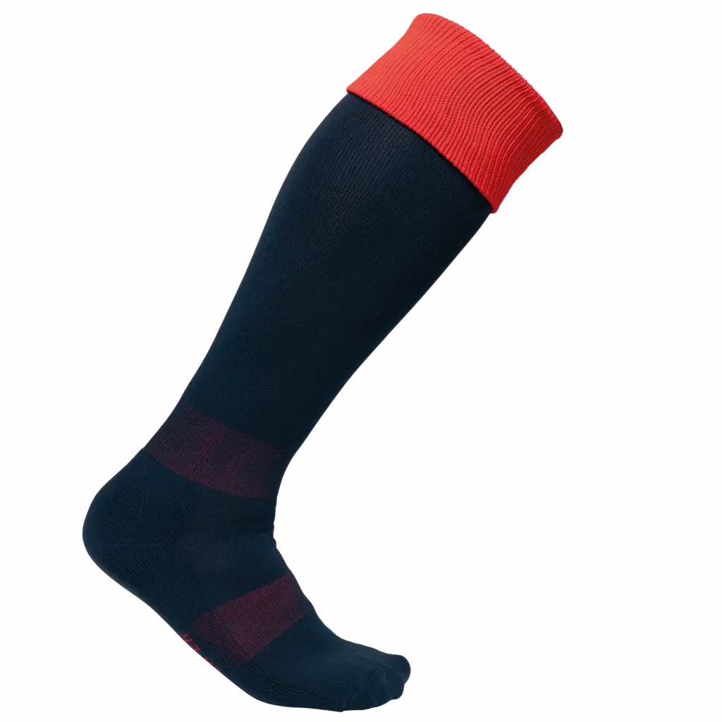 Tweekleurige sportsokken, sporty navy / sporty red — productfoto 8
