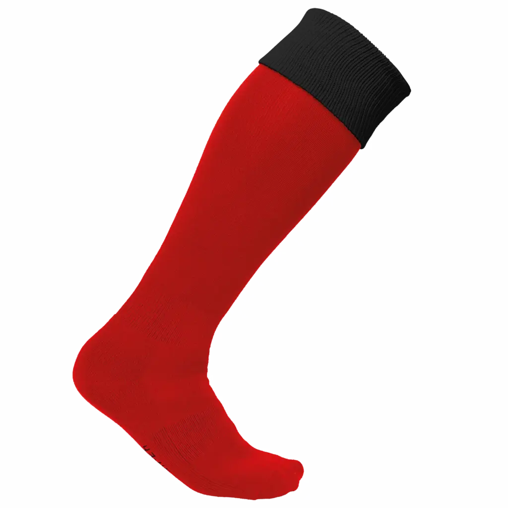 Tweekleurige sportsokken, sporty red / black — productfoto 11