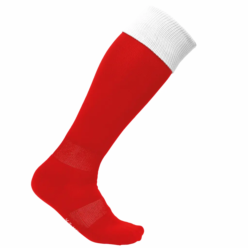 Tweekleurige sportsokken, sporty red / white — productfoto 12