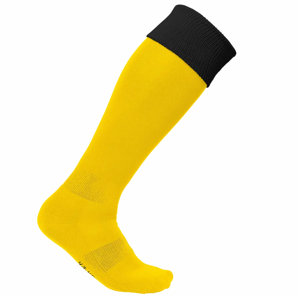 Tweekleurige sportsokken, sporty yellow / black — productfoto 14