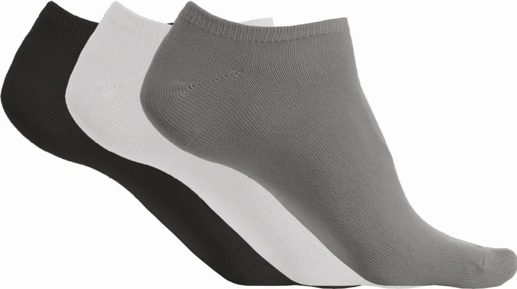 Microvezel enkelsokken - pak van 3 paar, storm grey / white / black — productfoto 2
