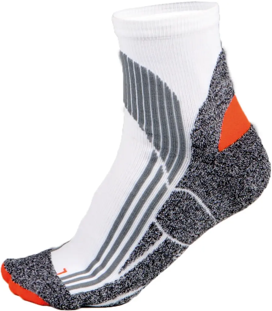 Sportsokken, white / grey / orange — productfoto 3