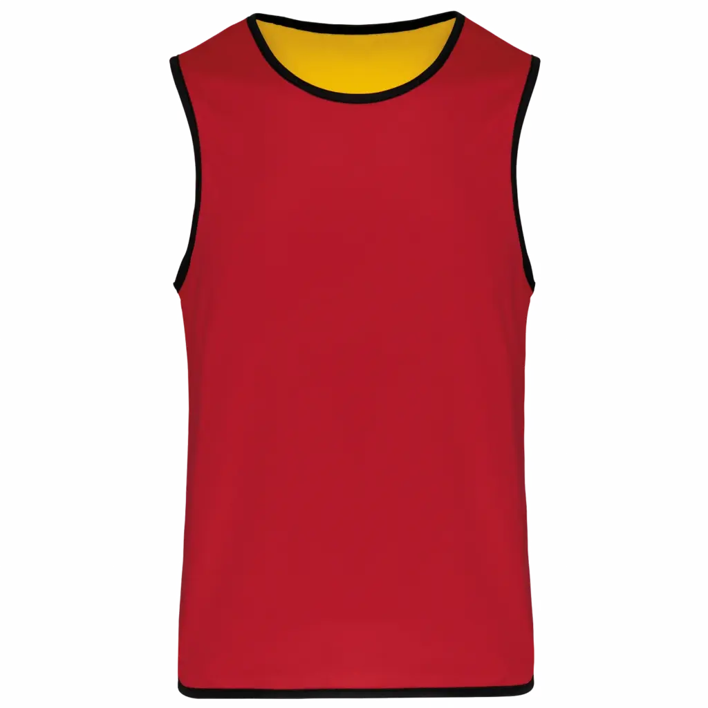 Omkeerbaar trainingshesje, sporty red / sporty yellow — productfoto 8