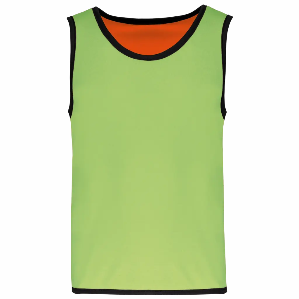 Omkeerbaar trainingshesje kids, lime / spicy orange — productfoto 5