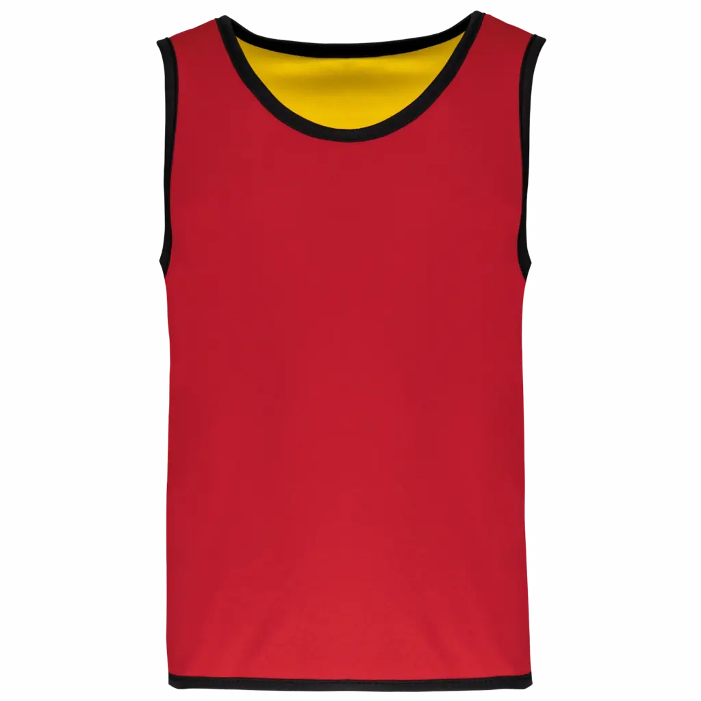 Omkeerbaar trainingshesje kids, sporty red / sporty yellow — productfoto 7