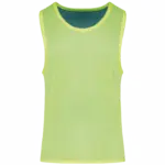 Omkeerbaar trainingshesje kids, fluo yellow/ sporty royal blue — productfoto 8