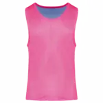 Omkeerbaar trainingshesje kids, fluorescent pink / sporty sky blue — productfoto 9