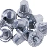 Pak met 100 zeshoekige noppen, silver — productfoto 2