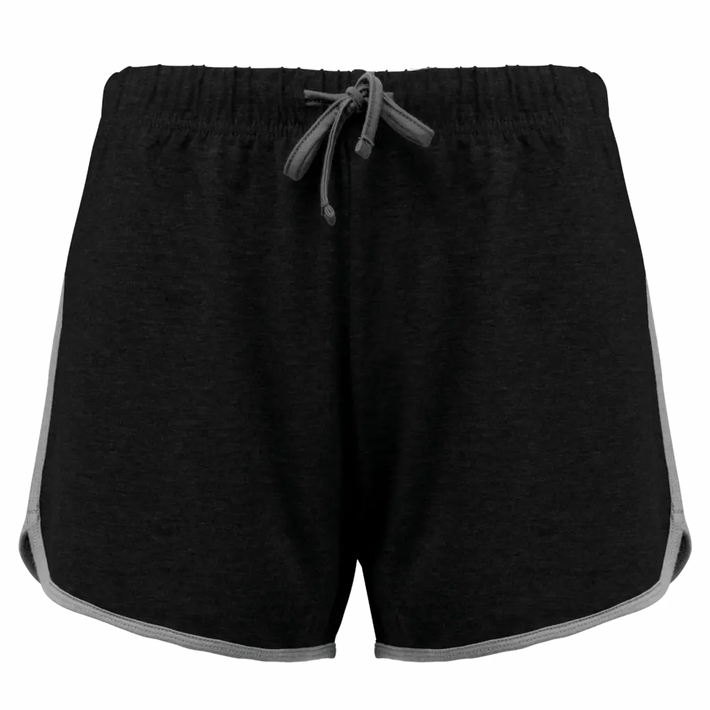 PS_PA1021_BLACK-GREYHEATHER - Hidalgo Dames sportshort, black / grey heather — productfoto 5