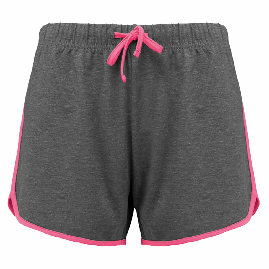 PS_PA1021_GREYHEATHER-FLUOPINK - Hidalgo Dames sportshort, grey heather / fluo pink — productfoto 6