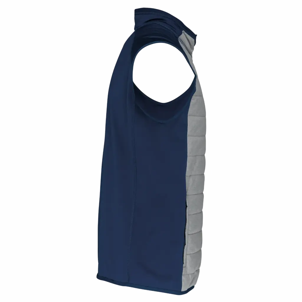 PS_PA235-S_MARLGREY-SPORTYNAVY - Hidalgo BODYWARMER IN TWEE STOFFEN, marl grey / sporty navy — productfoto 8