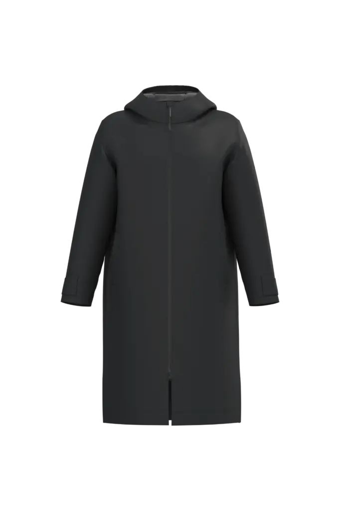 Lange jas met sherpavoering uniseks, black — productfoto 6