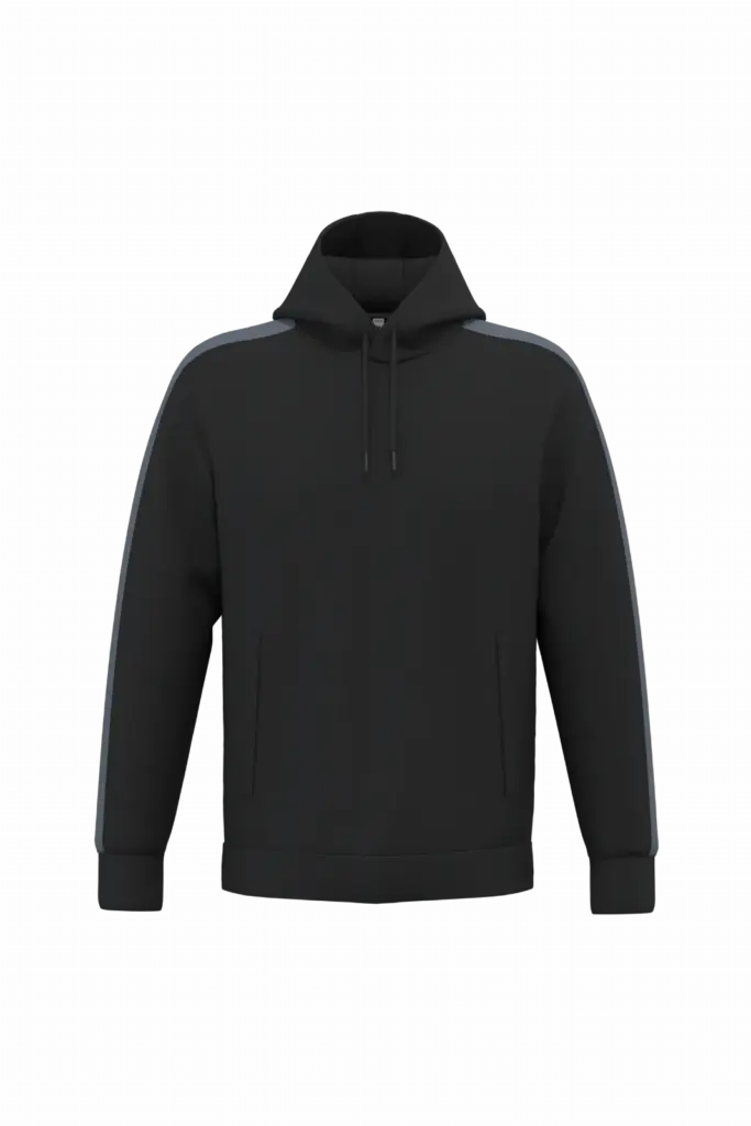 PA3055 - Uniseks tweekleurige teamwear hoodie, black / sporty grey