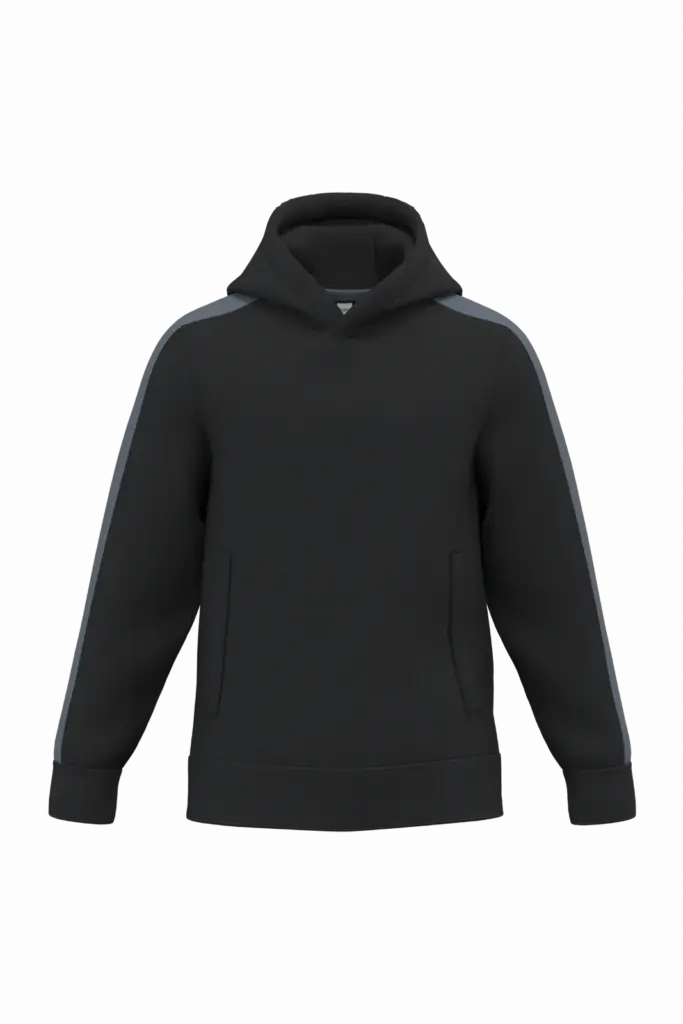 PA3056 - Tweekleurige teamwear hoodie voor kinderen, black / sporty grey