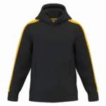 PA3056 - Tweekleurige teamwear hoodie voor kinderen, black / sporty yellow — productfoto 3