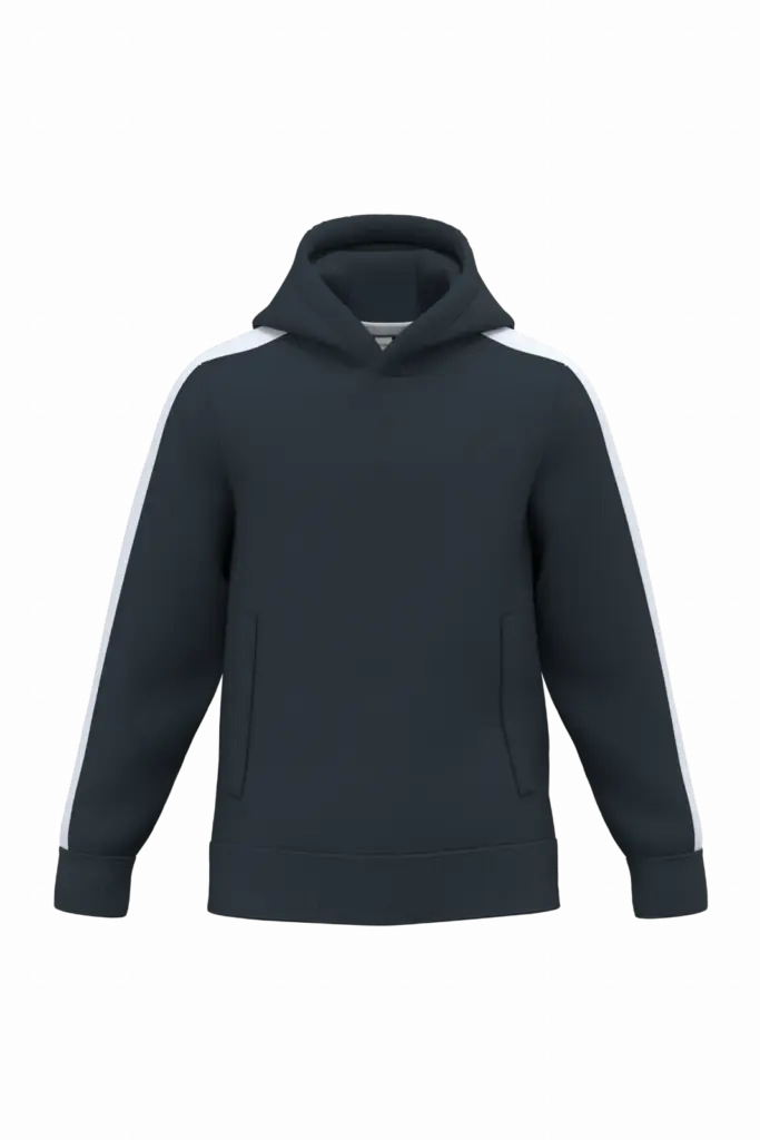 PA3056 - Tweekleurige teamwear hoodie voor kinderen, navy / white — productfoto 4