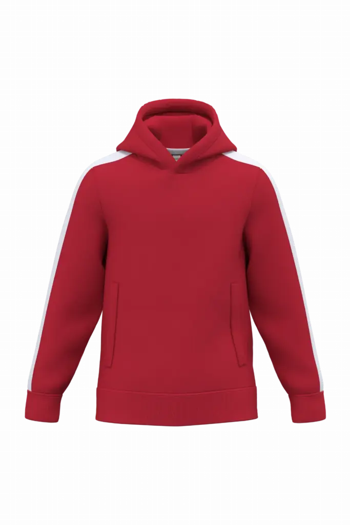 PA3056 - Tweekleurige teamwear hoodie voor kinderen, sporty red / white — productfoto 5