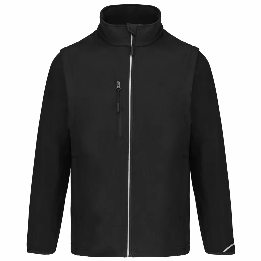 Softshell met afritsbare mouwen, black — productfoto 6