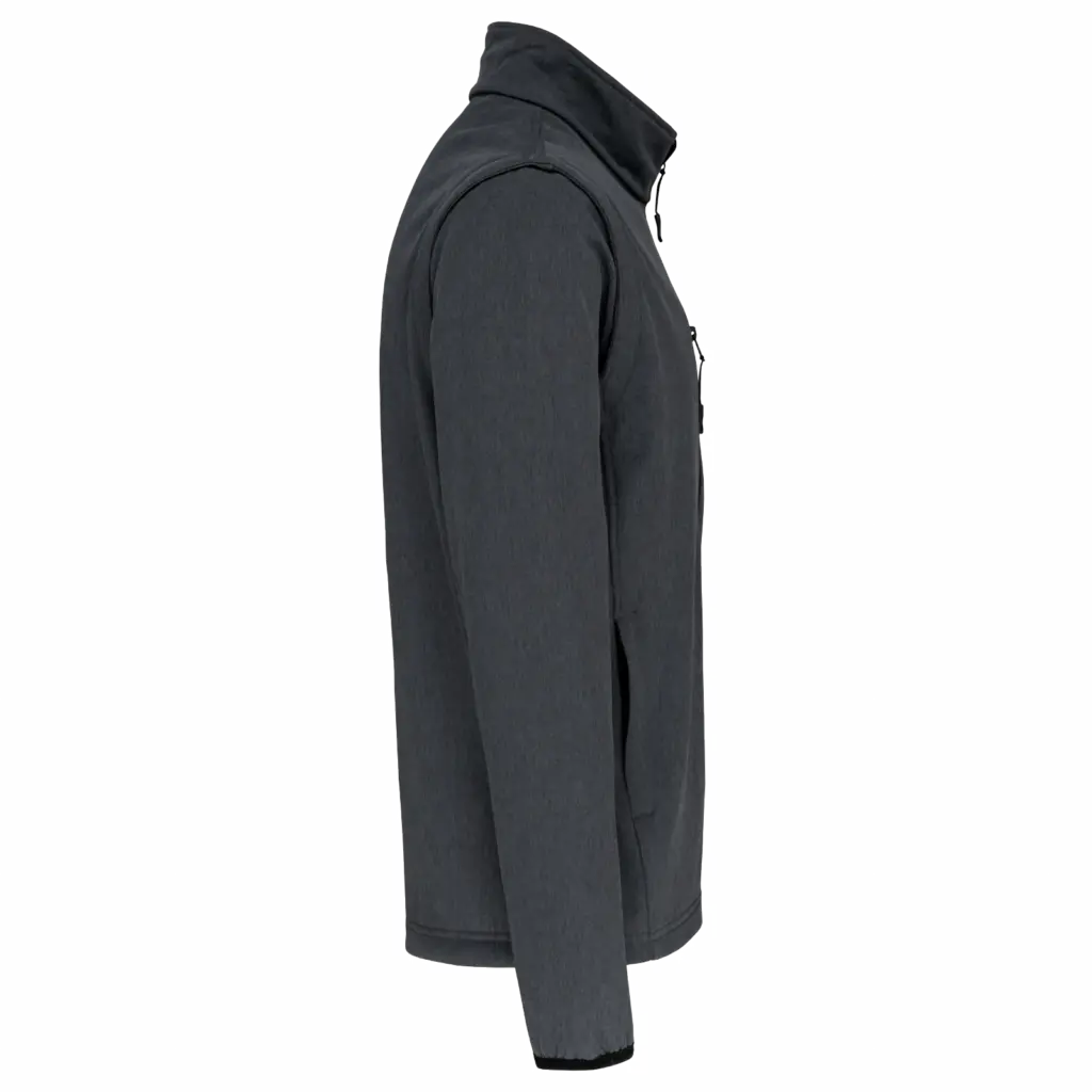 Softshell met afritsbare mouwen, marl dark grey — productfoto 6