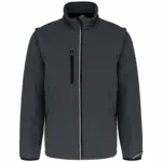 Softshell met afritsbare mouwen, marl dark grey — productfoto 7
