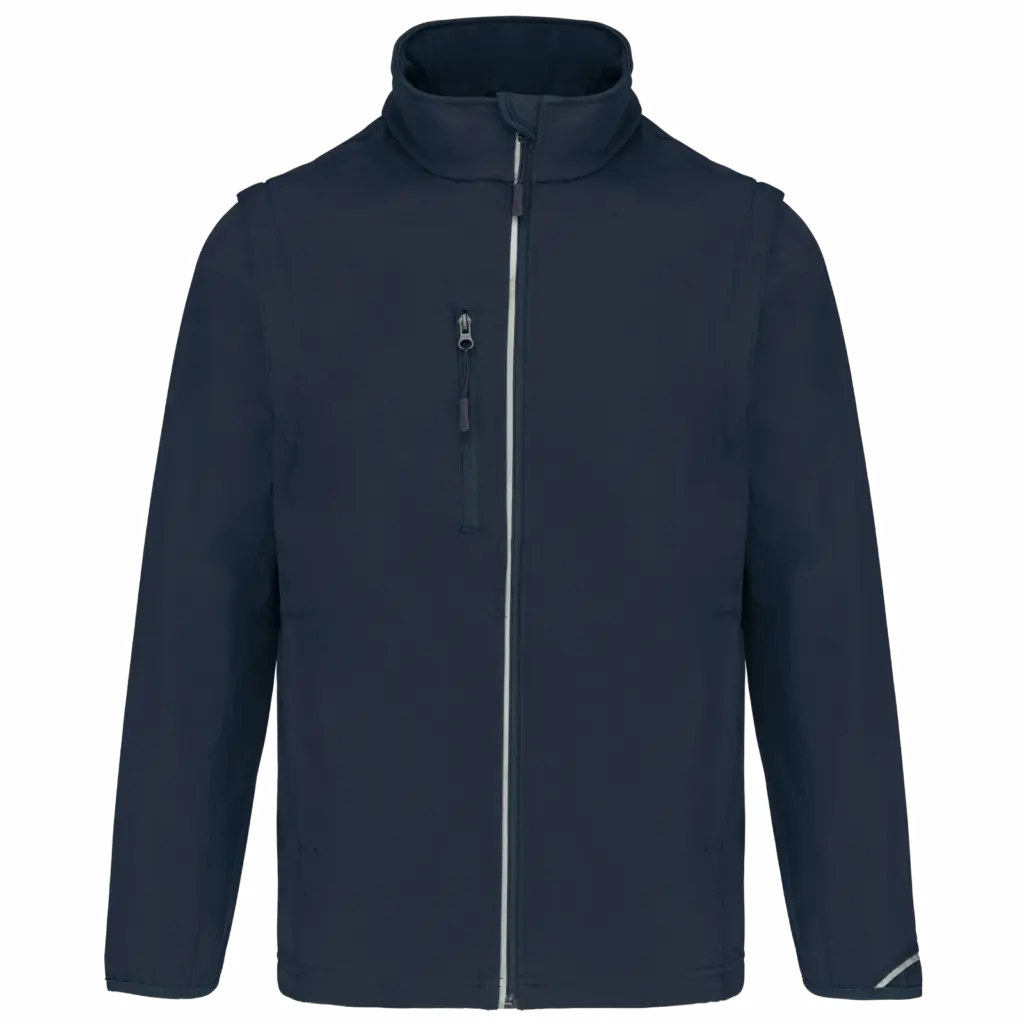 Softshell met afritsbare mouwen, navy — productfoto 8
