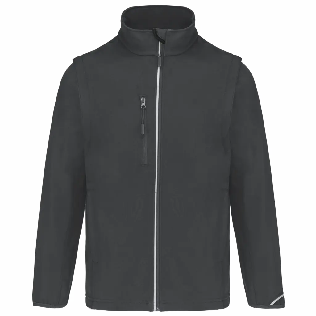 Softshell met afritsbare mouwen, titanium — productfoto 10