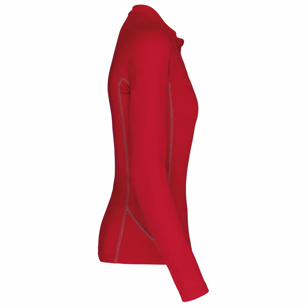 Sport Top ¼ Zip met lange mouwen voor dames, sporty red — productfoto 2