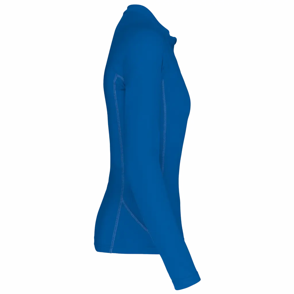 Sport Top ¼ Zip met lange mouwen voor dames, sporty royal blue — productfoto 3