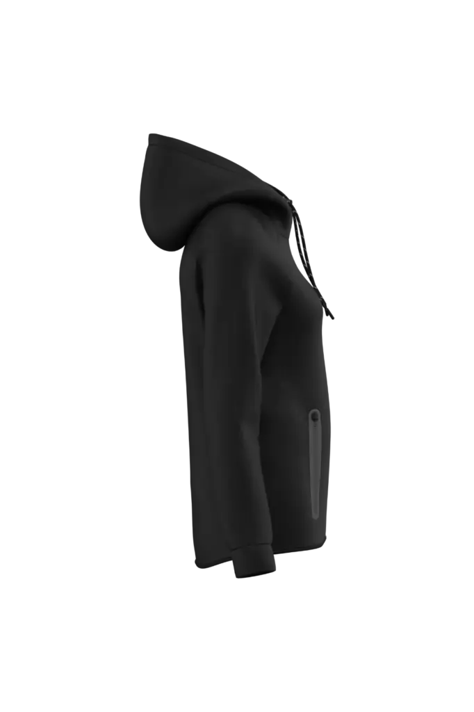 Damesjasje met capuchon performance, black — productfoto 4