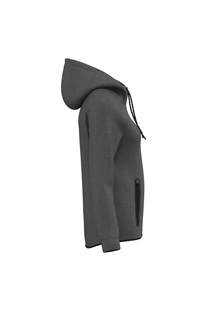 Damesjasje met capuchon performance, deep grey heather — productfoto 5