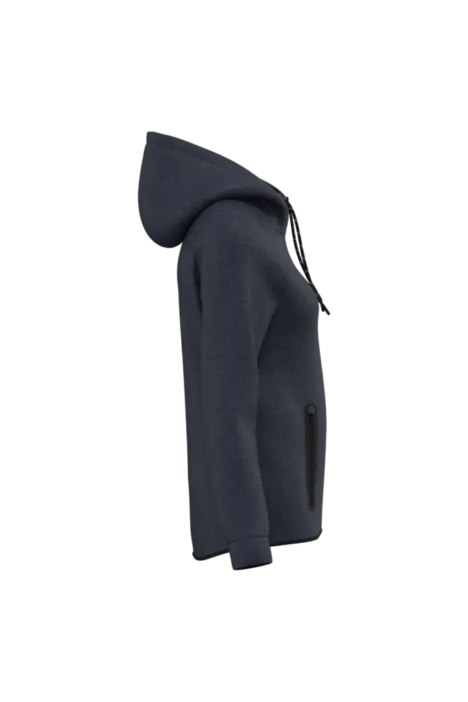 Damesjasje met capuchon performance, french navy heather — productfoto 6