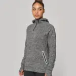 Unisex sportsweater Met Capuchon En Ritskraag — productfoto 4