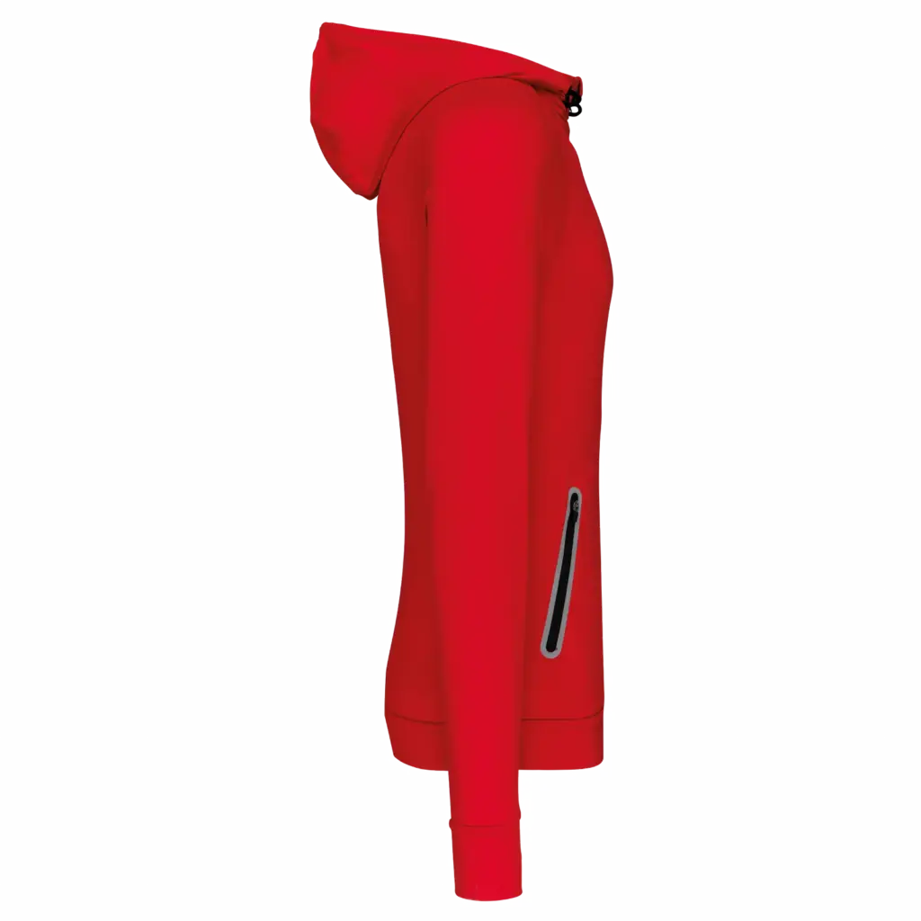 PS_PA360-S_RED - Hidalgo Unisex sportsweater Met Capuchon En Ritskraag — productfoto 8