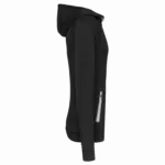 Unisex sportsweater Met Capuchon En Ritskraag, black — productfoto 5