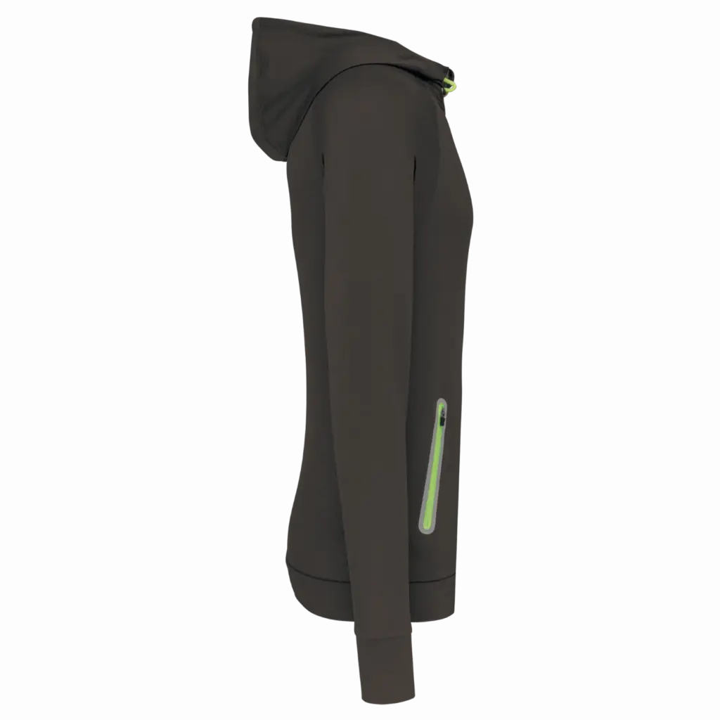 PS_PA360-S_DARKGREY - Hidalgo Unisex sportsweater Met Capuchon En Ritskraag, dark grey — productfoto 6