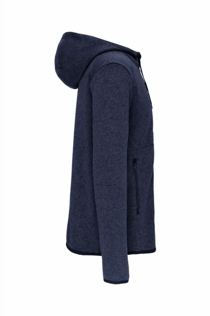 Heather herenvest met capuchon, navy melange — productfoto 8