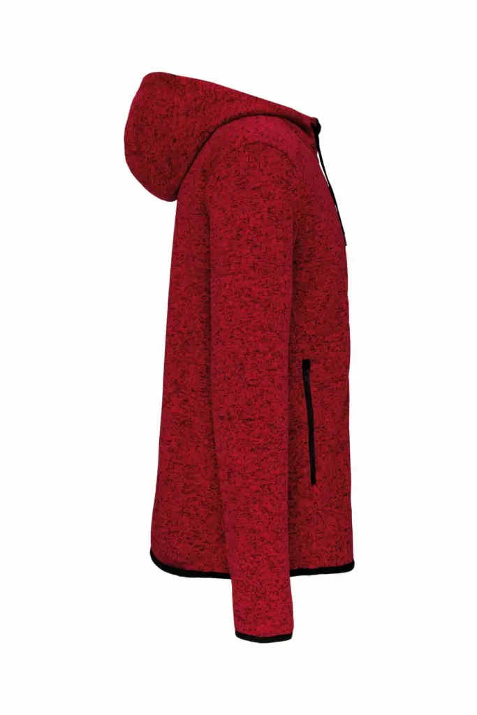 Heather herenvest met capuchon, red melange — productfoto 9