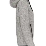Heather damesvest met capuchon, light grey melange — productfoto 3