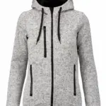 Heather damesvest met capuchon, light grey melange — productfoto 4