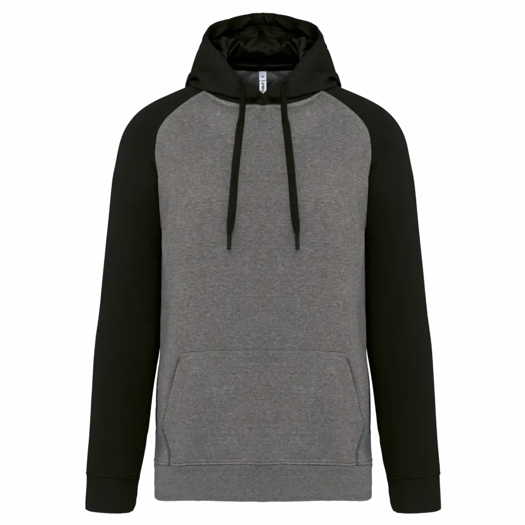 Hoodie bedrucken PA369 zweifarbig Raglan Fleece XS-3XL — Produktfoto 3