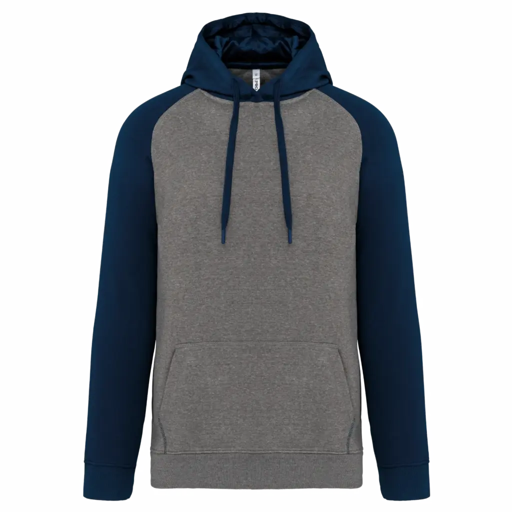 Hoodie bedrucken PA369 zweifarbig Raglan Fleece XS-3XL — Produktfoto 4