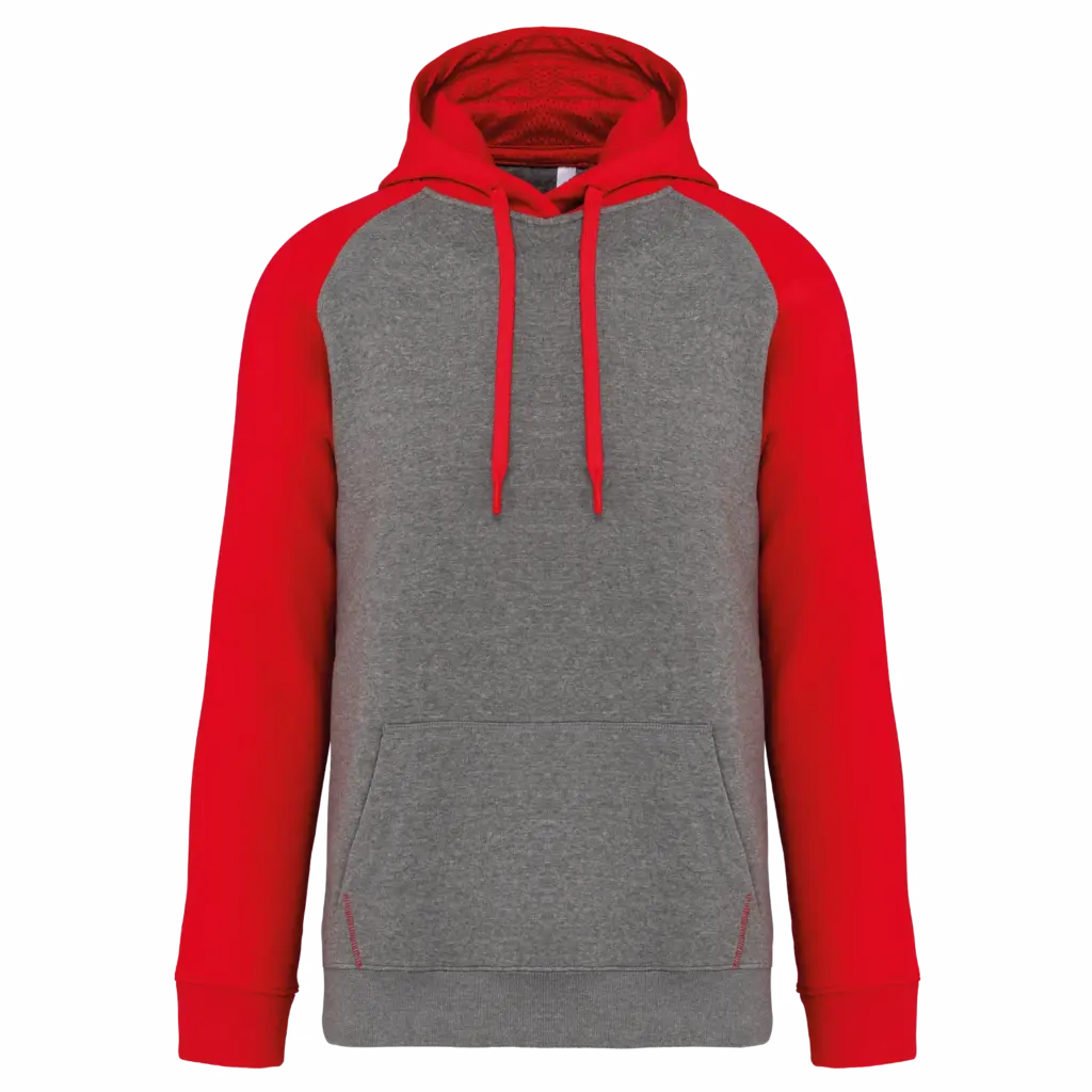 Hoodie bedrucken PA369 zweifarbig Raglan Fleece XS-3XL — Produktfoto 5