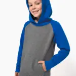 PA370-2_2025 - Hidalgo Kinder multisport tweekleurige sweater met capuchon