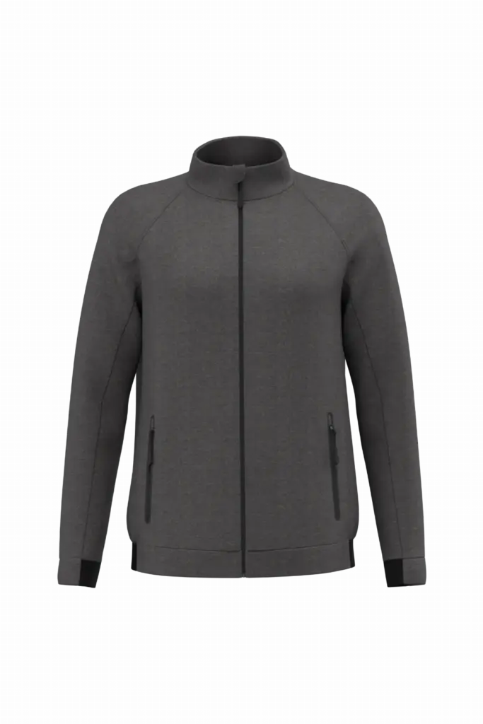 Jasje met opstaande kraag, deep grey heather — productfoto 7
