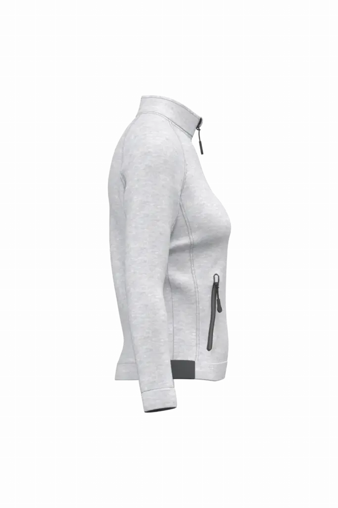 Damesjasje met opstaande kraag, ash heather — productfoto 4