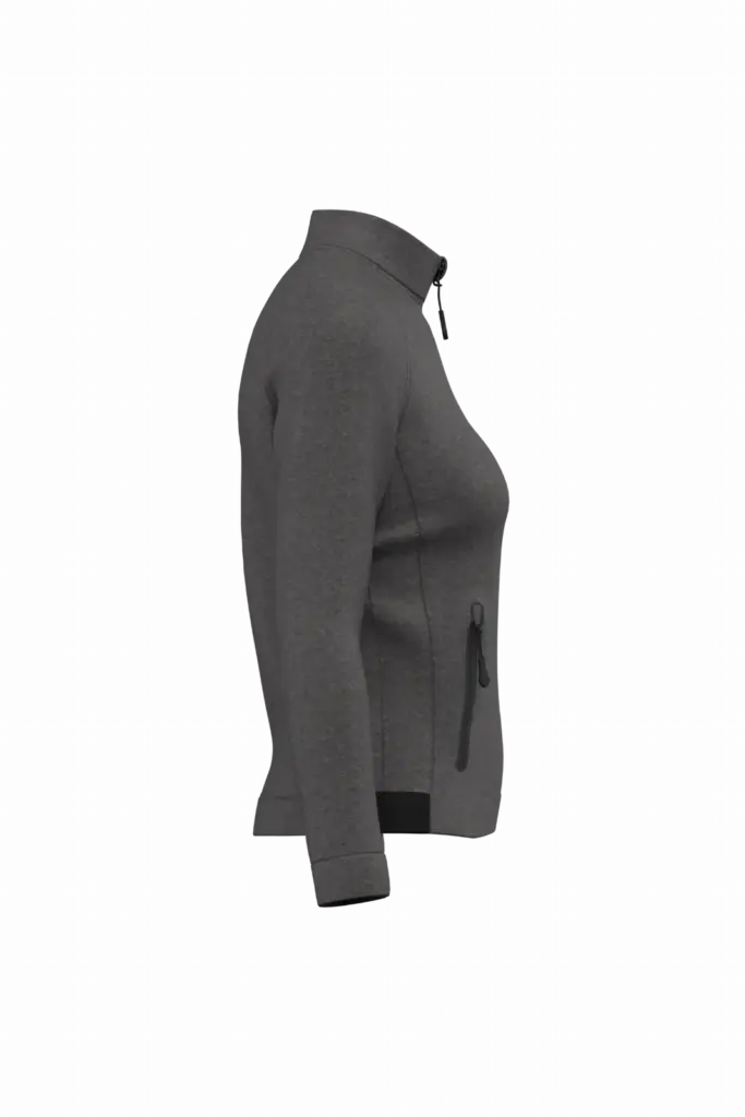 Damesjasje met opstaande kraag, deep grey heather — productfoto 6