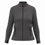 Damesjasje met opstaande kraag, deep grey heather — productfoto 7